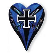 Harrows Heart Blue Black Cross