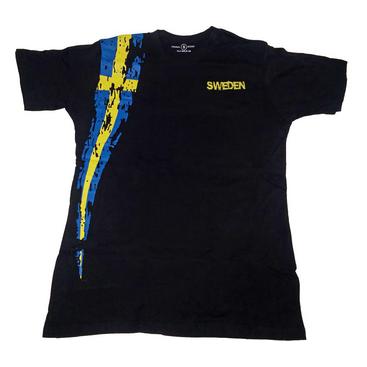 Sverige T-shirt Flagga Svart