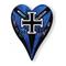 Heart Blue Black Cross