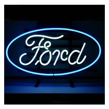  Licensierad Produkt Neonskylt Ford Logo