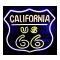 Neonskylt Route 66 California
