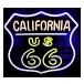 Neonskylt Route 66 California