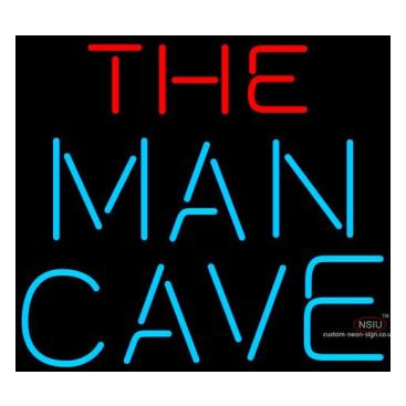  Licensierad Produkt Neonskylt Man Cave Text
