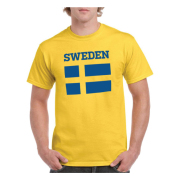 Sverige T-shirt Flag Gul