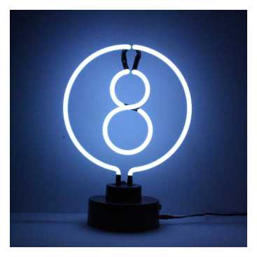 Neonskyltar Neonskulptur Biljard 8ball