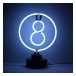 Neonskulptur Biljard 8ball
