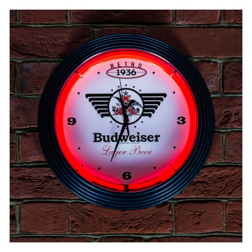  Licensierad Produkt Klocka Neon Budweiser 1936