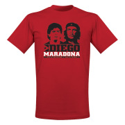 Diego Maradona T-shirt Viva El Futbol Maradona And Che Röd