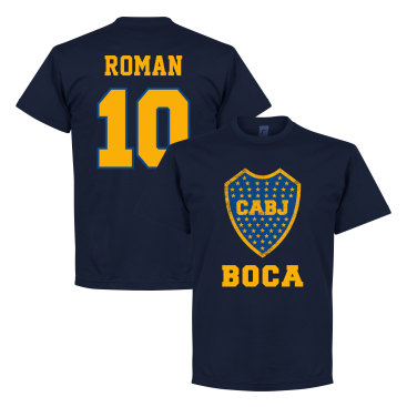 Boca Juniors T-shirt Boca Roman 10 Cabj Crest Mörkblå
