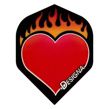 Dartflights Designa Hearts On Fire