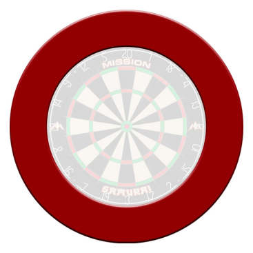 Dartset, Dartskåp & Dartbakgrunder Surround Mission Pro Röd