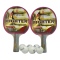 Startpack Bordtennis - 2 Racketar + 6 Bollar