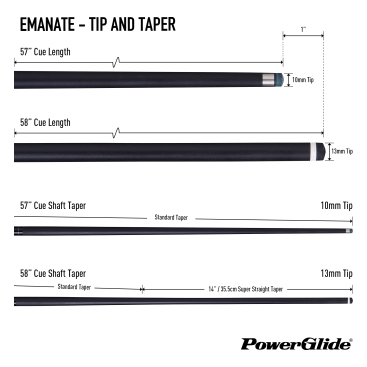 Biljardköer Pool PowerGlide Emanate Blue 58