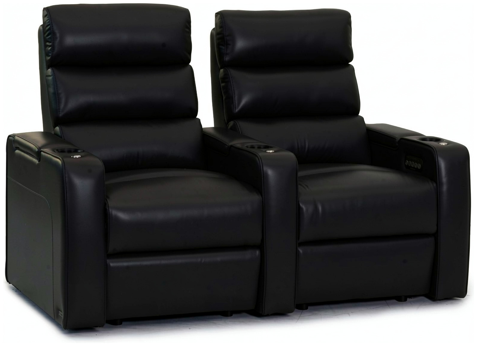 Biosoffa/Reclainerfåtölj HR Dream Luxe Svart 2-sits rak