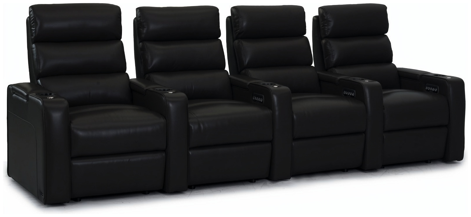 Biosoffa/Reclainerfåtölj HR Dream Luxe Svart 4-sits rak