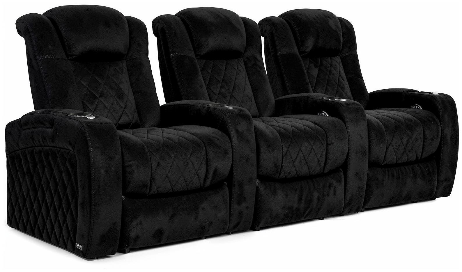 Biosoffa/Reclainerfåtölj LHR Continental Smartsuede Svart 5-sits