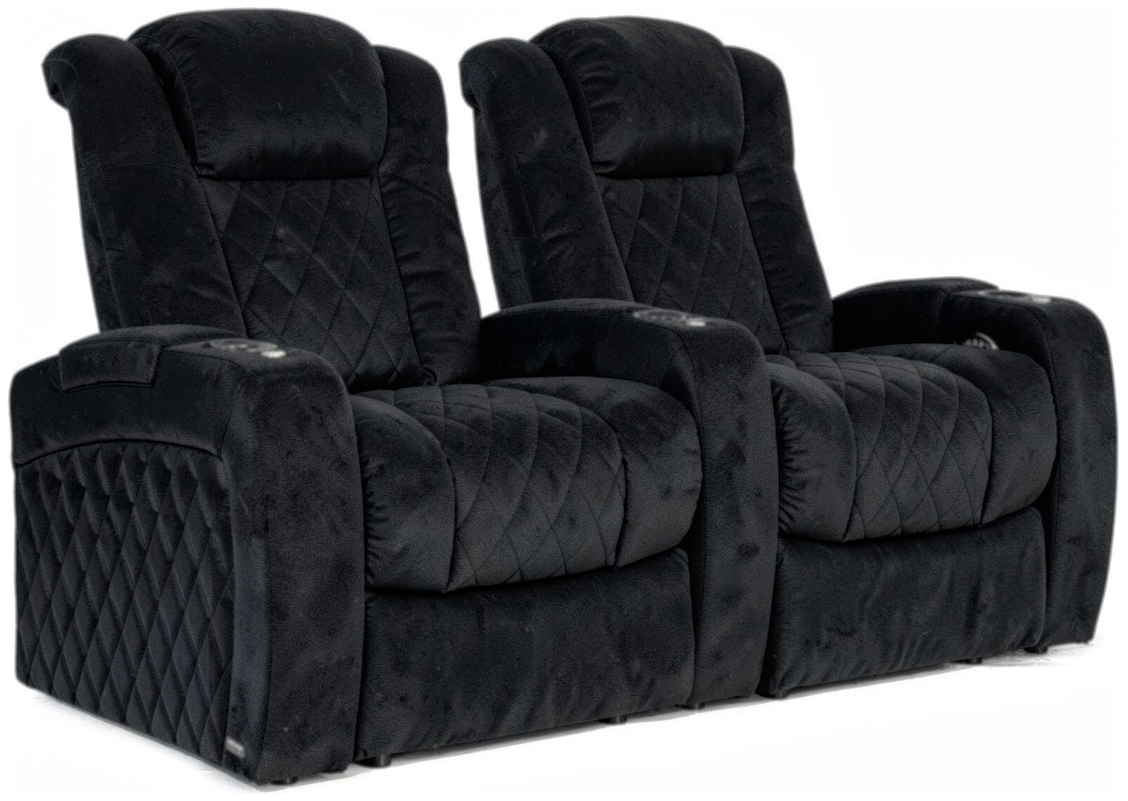 Biosoffa/Reclainerfåtölj LHR Continental Smartsuede Svart 2-sits