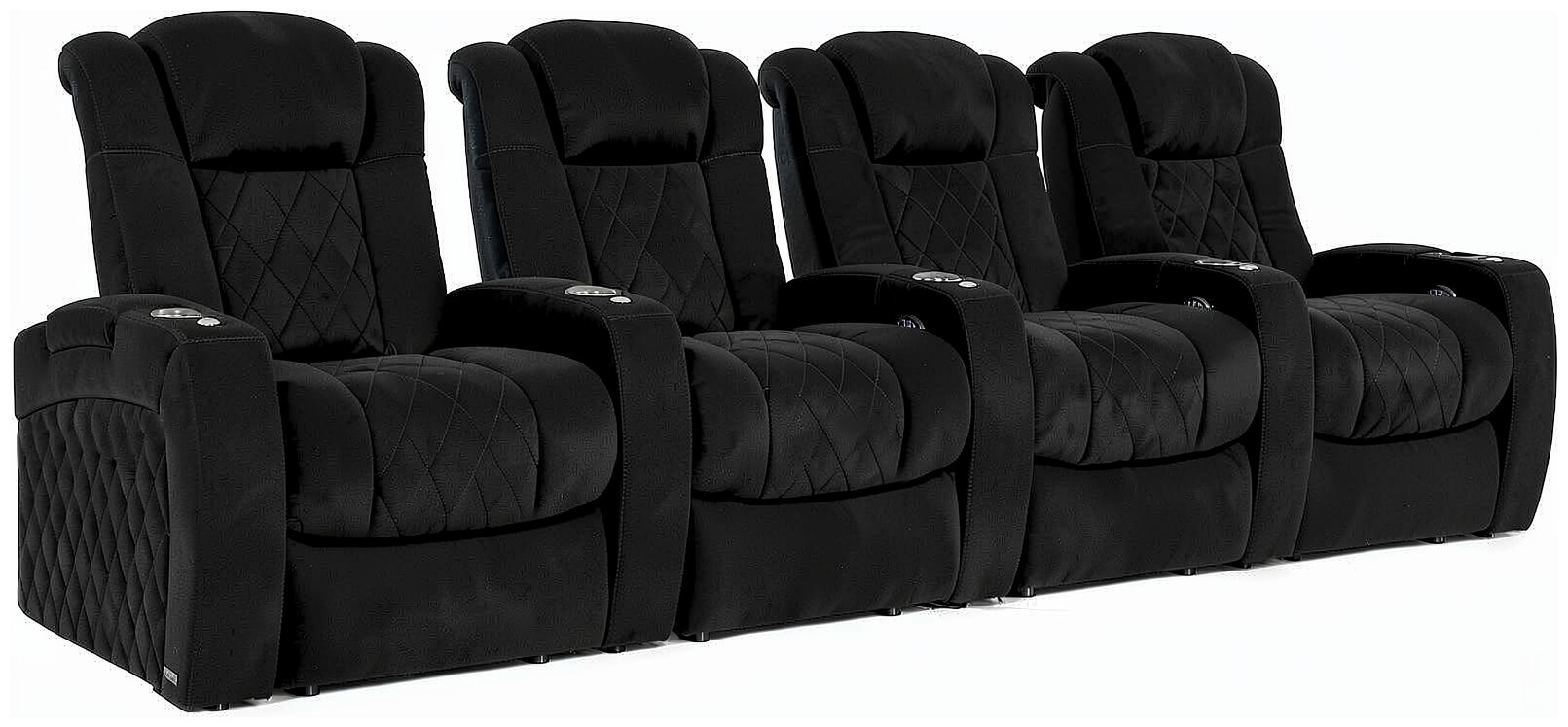 Biosoffa/Reclainerfåtölj LHR Continental Smartsuede Svart 4-sits