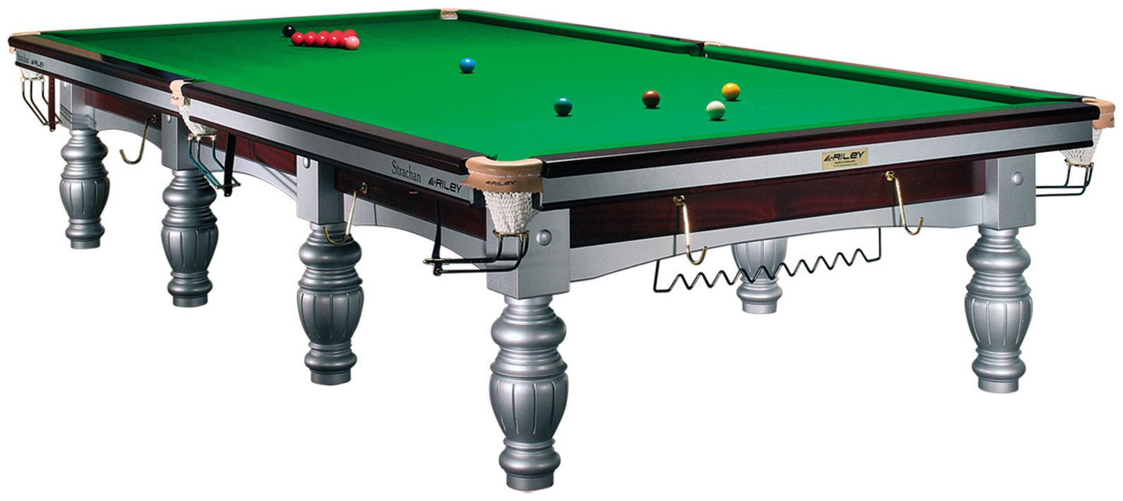 Snookerbord Riley Aristocrat Silver / Mahogany