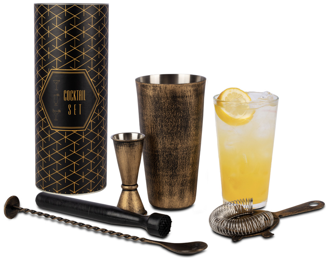 Läs mer om Licensierad Produkt Cocktailset Koppar Vintage