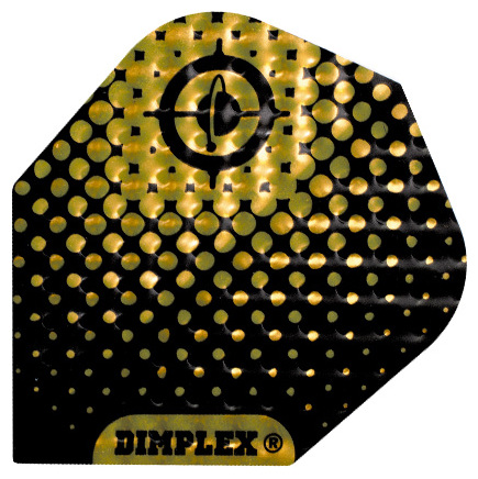 Dartflights Licensierad Produkt Dimplex Embossed Black And Gold