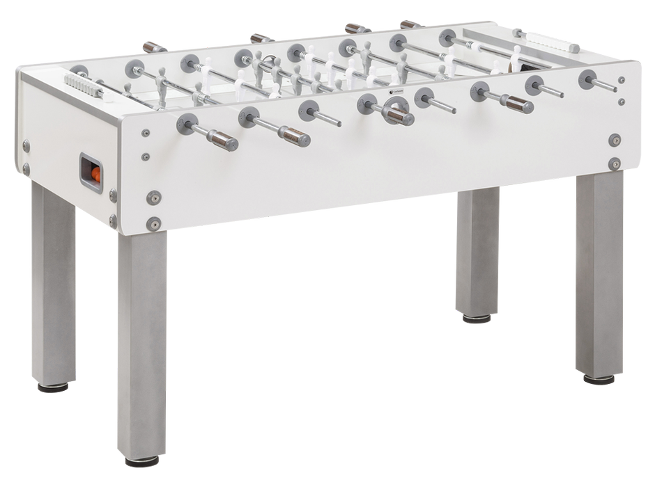 Foosball/Fotbollsspel Garlando G500 Pure White Spelyta Vit Genomgående