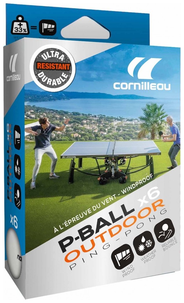 Läs mer om Bordtennisbollar Cornilleau Outdoor Ultradurable Vit 6-pack