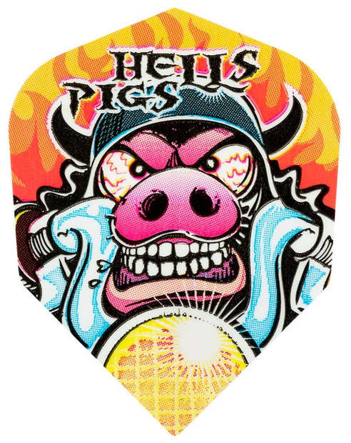 Läs mer om Dartflights Harrows Quadro Poly Classic Hells Pigs
