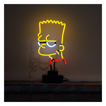  Licensierad Produkt Neonskulptur Bart Simpson