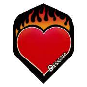 Dartflights Designa Hearts On Fire